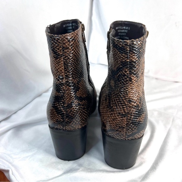 ASOS Brown Snake Print Boots - Picture 5 of 6